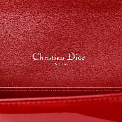 Christian Dior Patent Cannage Lady Dior Chain Wallet Rouge Ceris 7 of 15