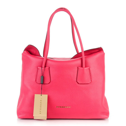 Burberry London Grainy Calfskin Medium Baynard Tote Pink Azalea 1 of 7