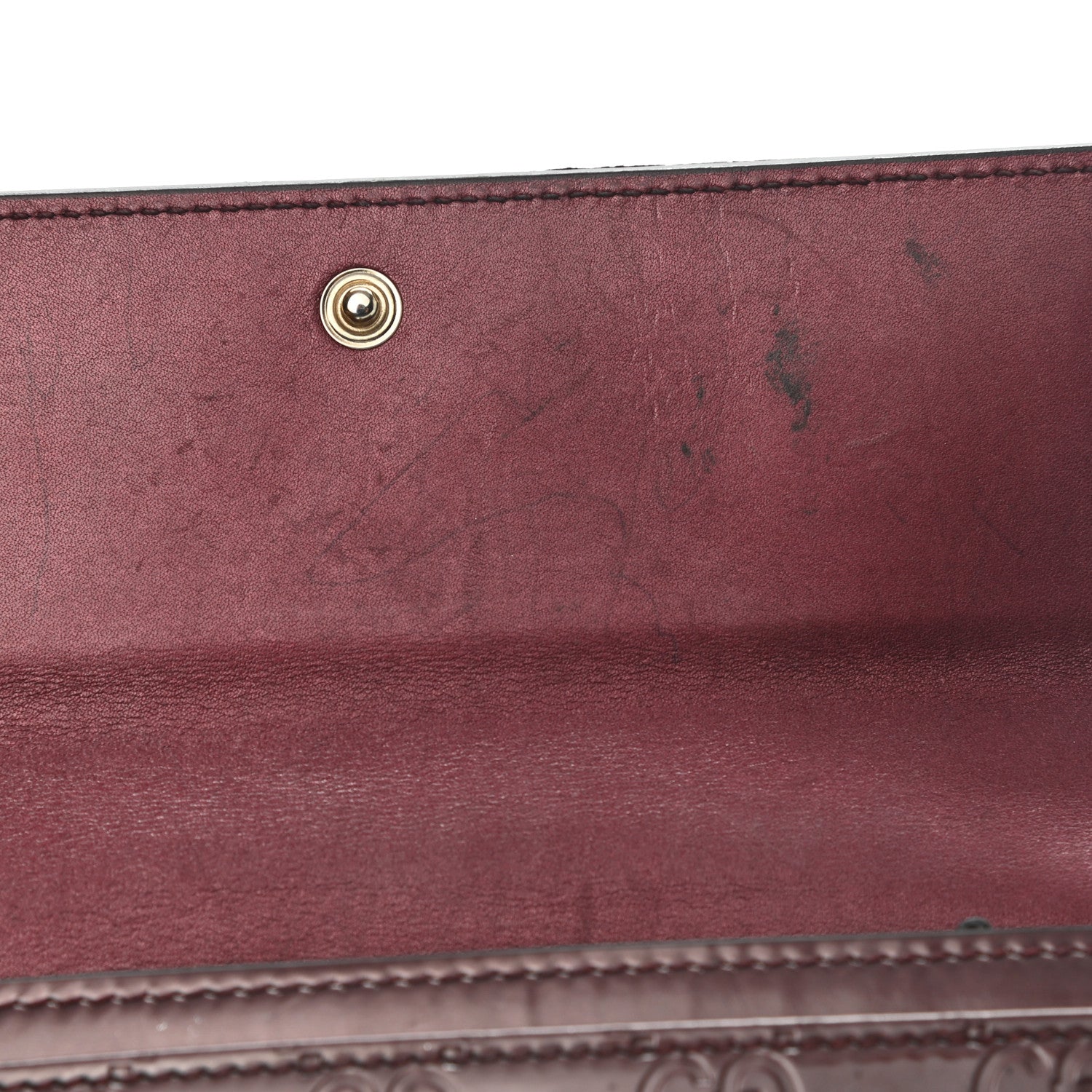 Gucci Shine Guccissima Lovely Heart Continental Wallet Scarlatto 9 of 9