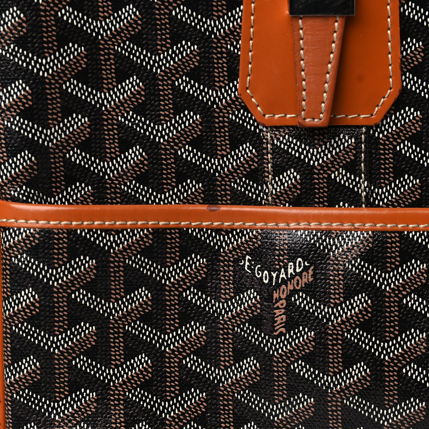 Goyardine Ambassade PM Briefcase Black Gold