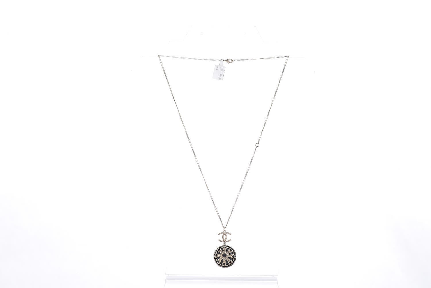 Chanel Crystal CC Roman Palace Dome Long Necklace Gold 5 of 10