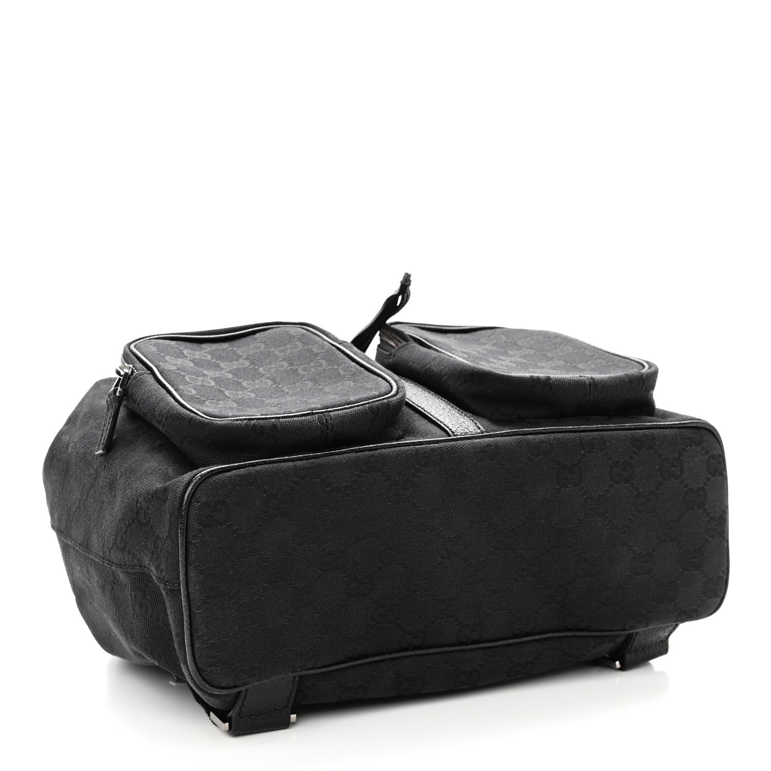 Gucci GG Monogram Single Buckle Backpack Black 4 of 11