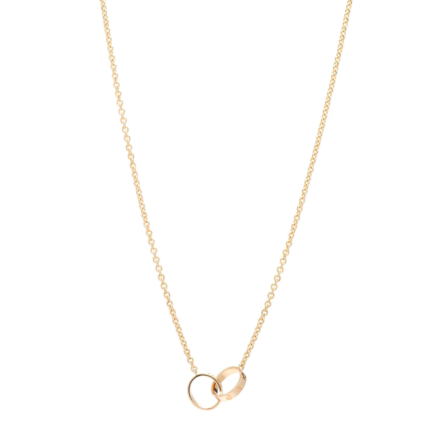 Cartier 18K Yellow Gold Interlocking LOVE Necklace 1 of 6
