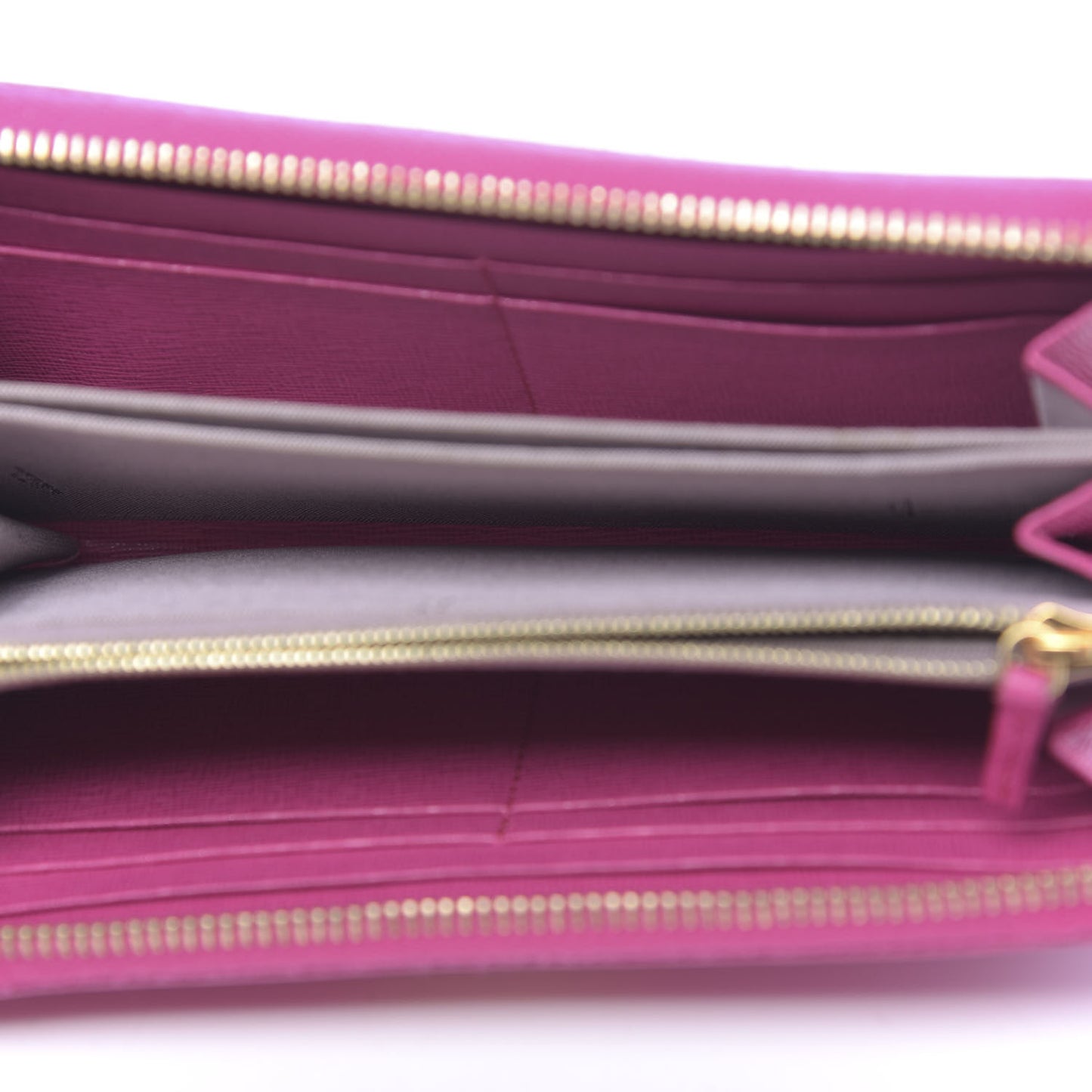 Vitello Elite Zip Around Wallet Ciclamino