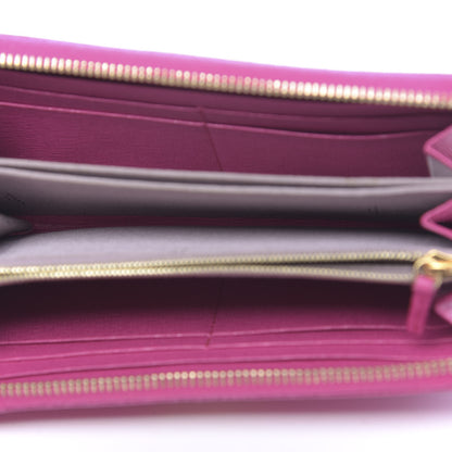 Fendi Vitello Elite Zip Around Wallet Ciclamino 5 of 6