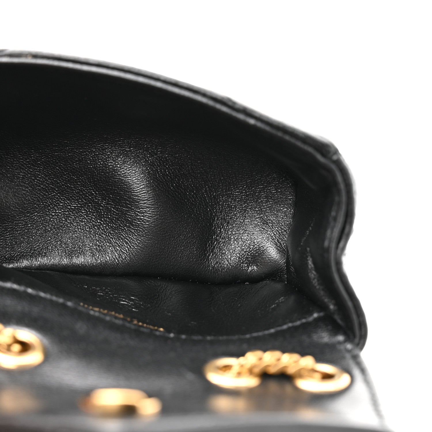 Saint Laurent Lambskin Chevron Quilted Micro LouLou Black 5 of 10