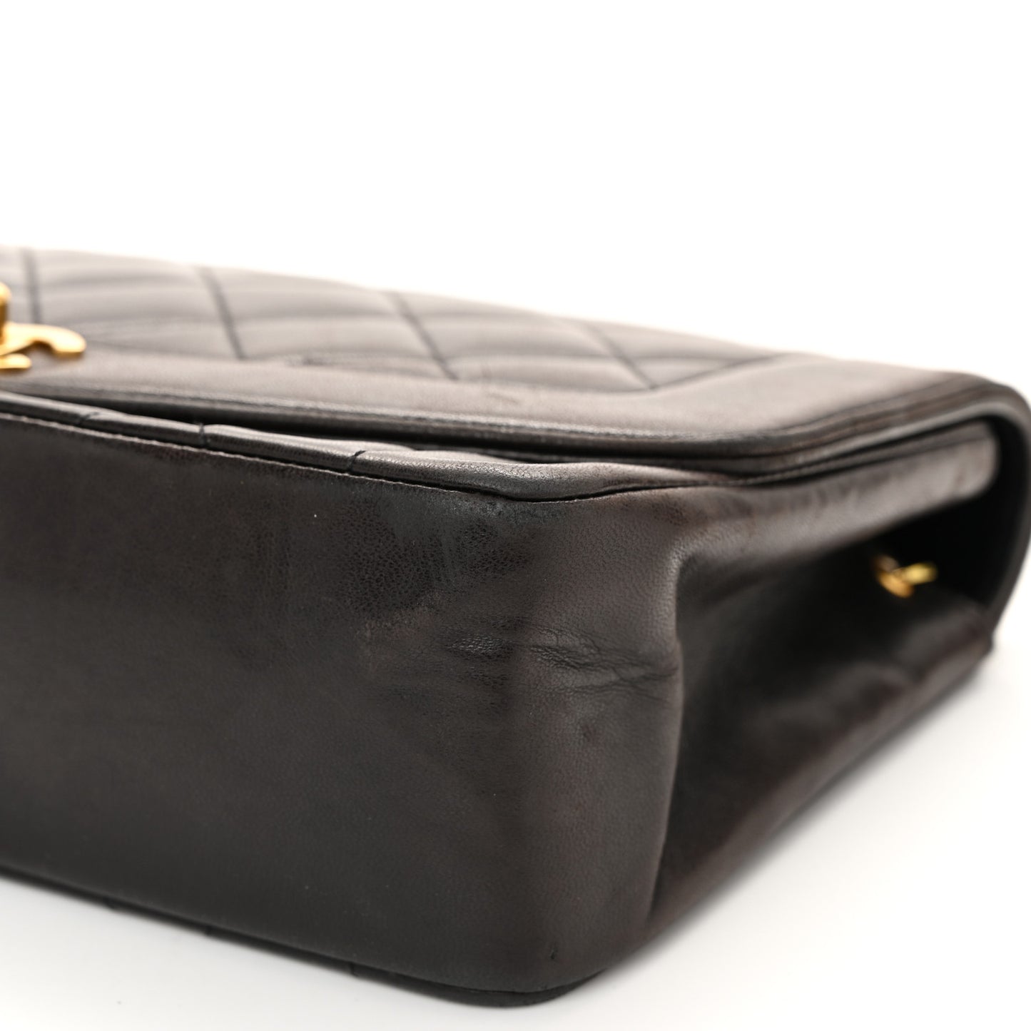 Lambskin Quilted Medium Single Flap Black