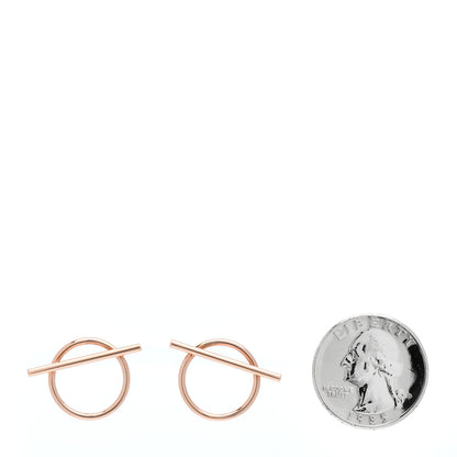 Hermes 18K Rose Gold MM Echappee Earrings 2 of 5