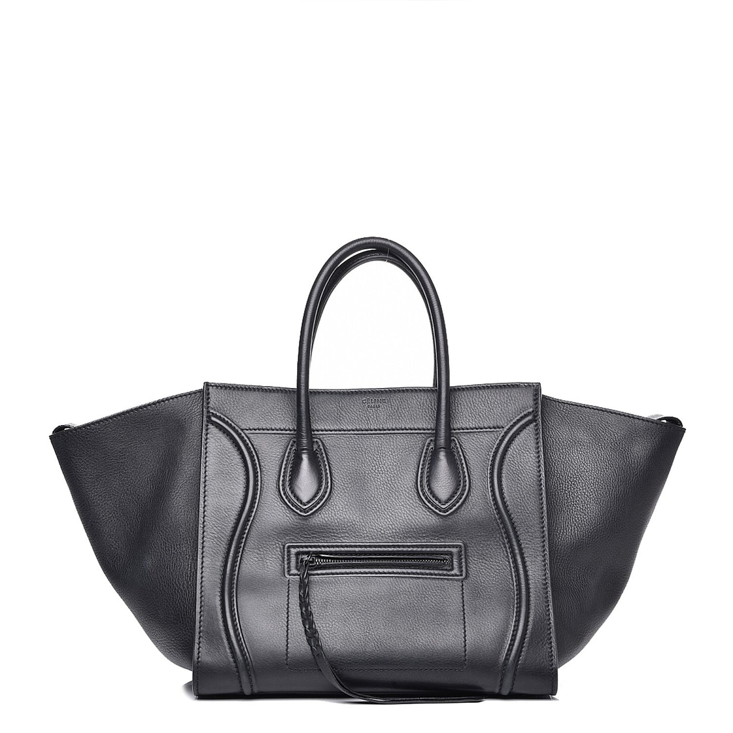Supple Calfskin Medium Phantom Luggage Black