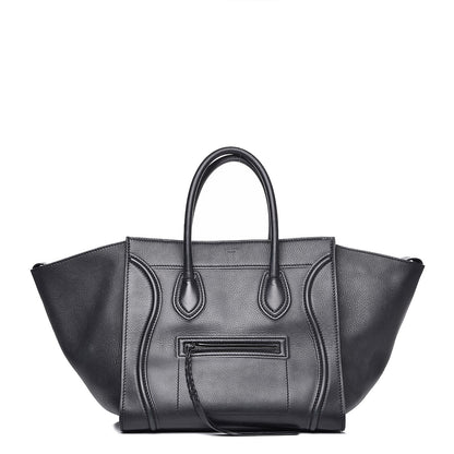 Celine Supple Calfskin Medium Phantom Luggage Black 1 of 14