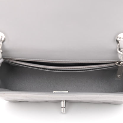 Chanel Lambskin Quilted Mini Rectangular Flap Grey 5 of 10