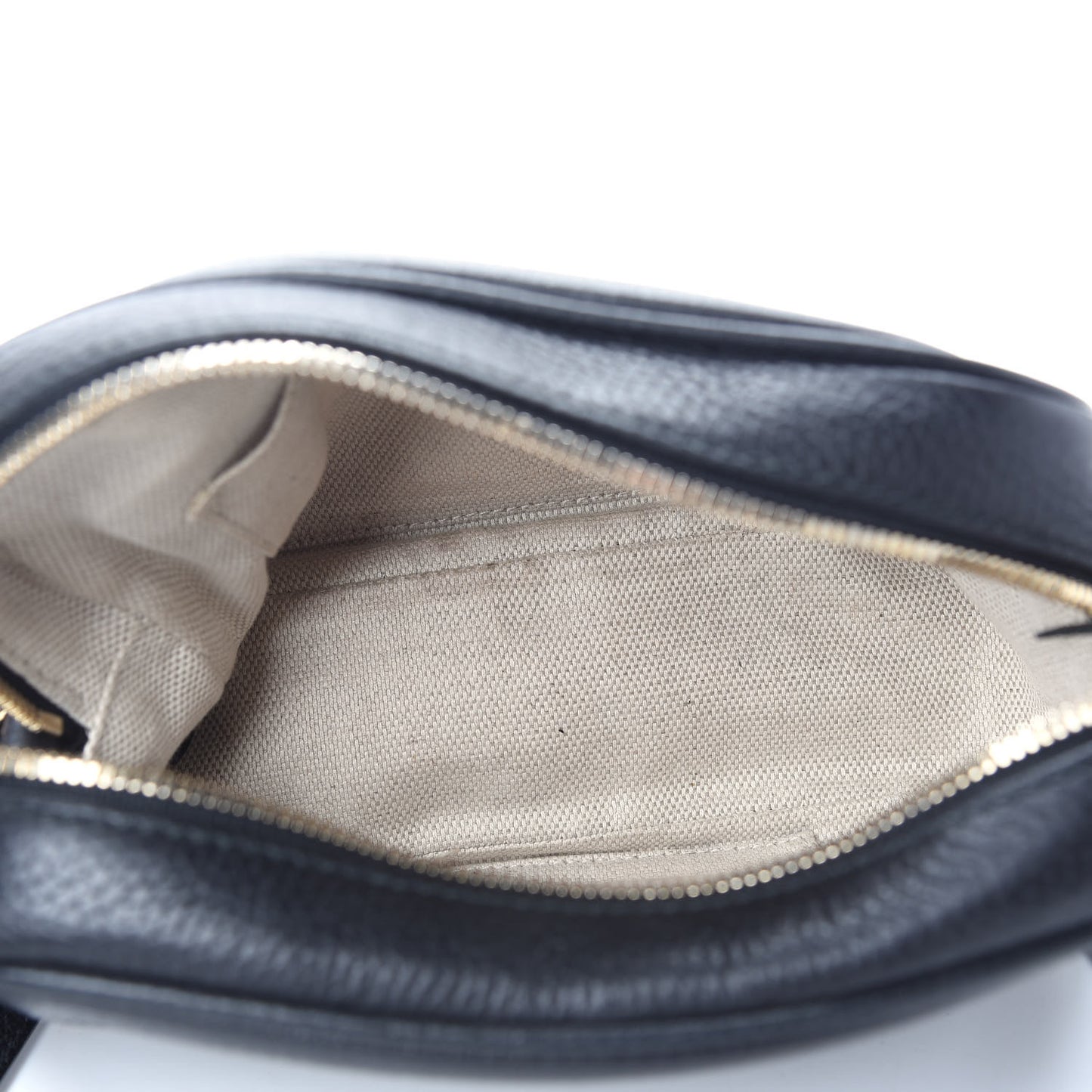 Pebbled Calfskin Small Soho Disco Bag Black