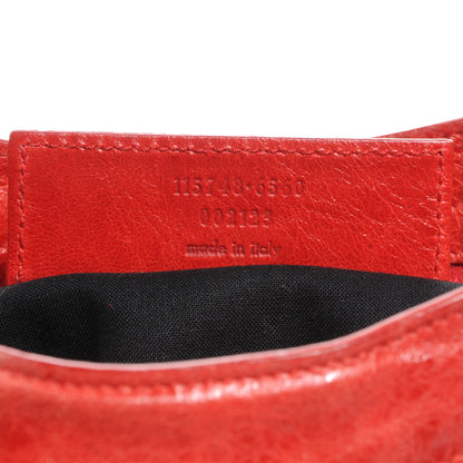 Balenciaga Agneau Cross Perforated City Ruby Red 35 of 38