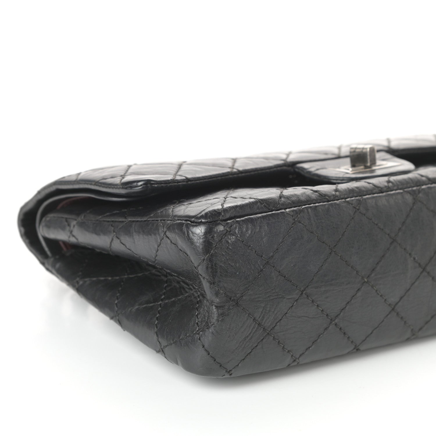 Chanel Aged Calfskin Quilted 2.55 Reissue 225 Flap Black 9 of 10
