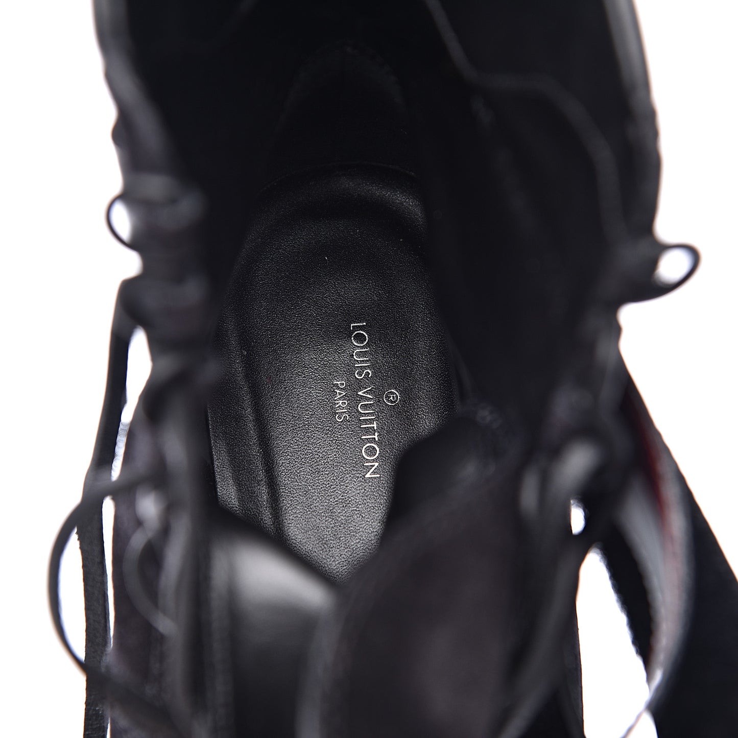 Suede Calfskin Laureate Platform Desert Boots 37.5 Black