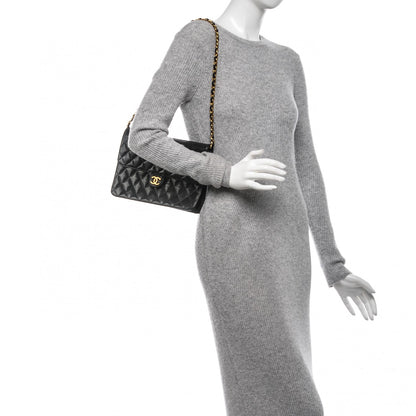 Chanel Lambskin Quilted Medium Single Flap Black 2 of 7