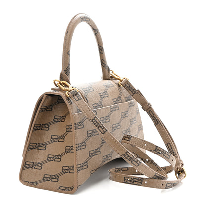 Balenciaga Coated Canvas BB Monogram Small Hourglass Top Handle Bag Beige Brown 3 of 8