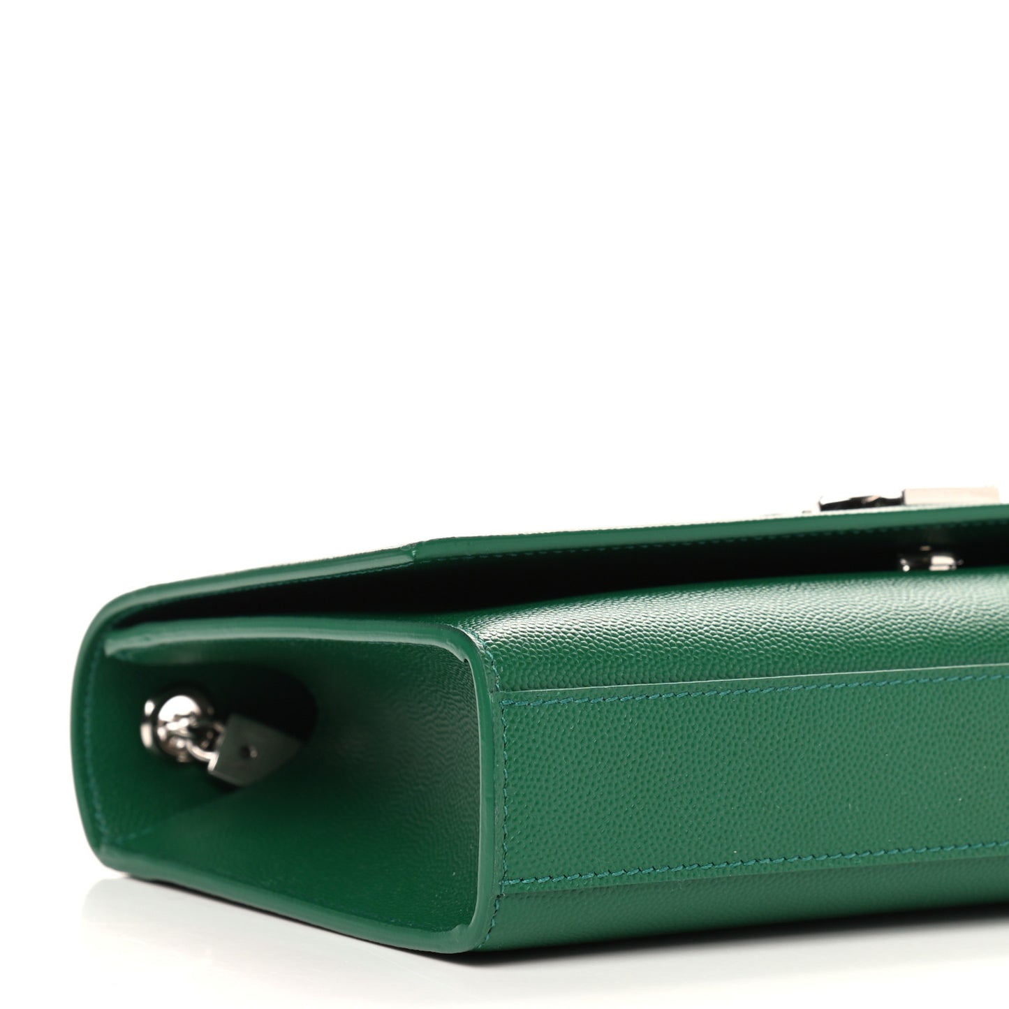 Grain De Poudre Medium Classic Monogram Kate Satchel Green