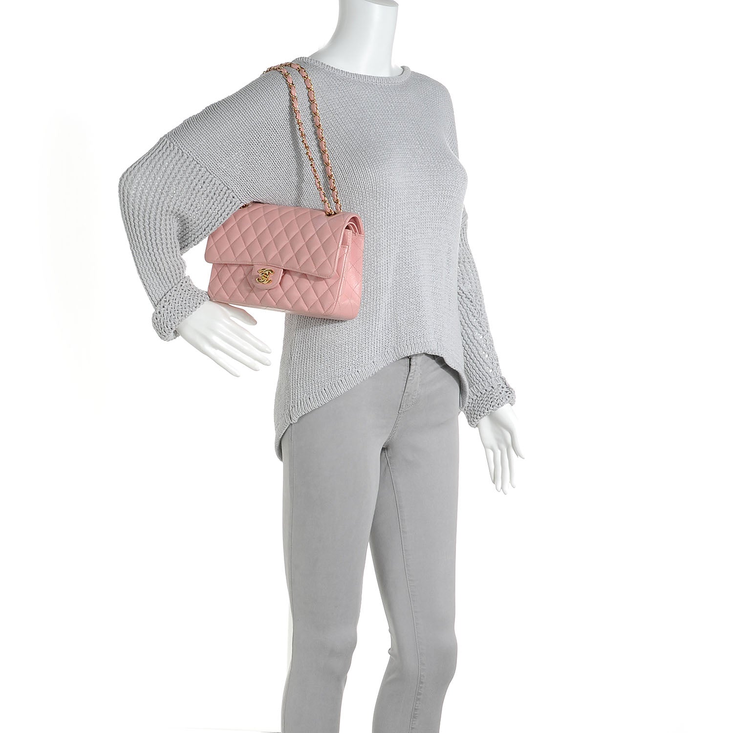 Chanel Caviar Medium Double Flap Pink 2 of 12