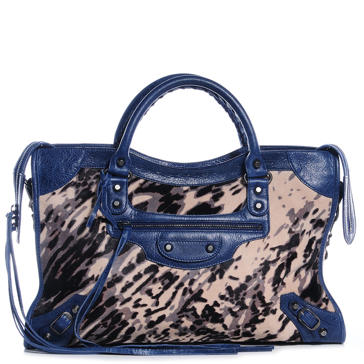 Pony Hair Leopard City Bleu Roi