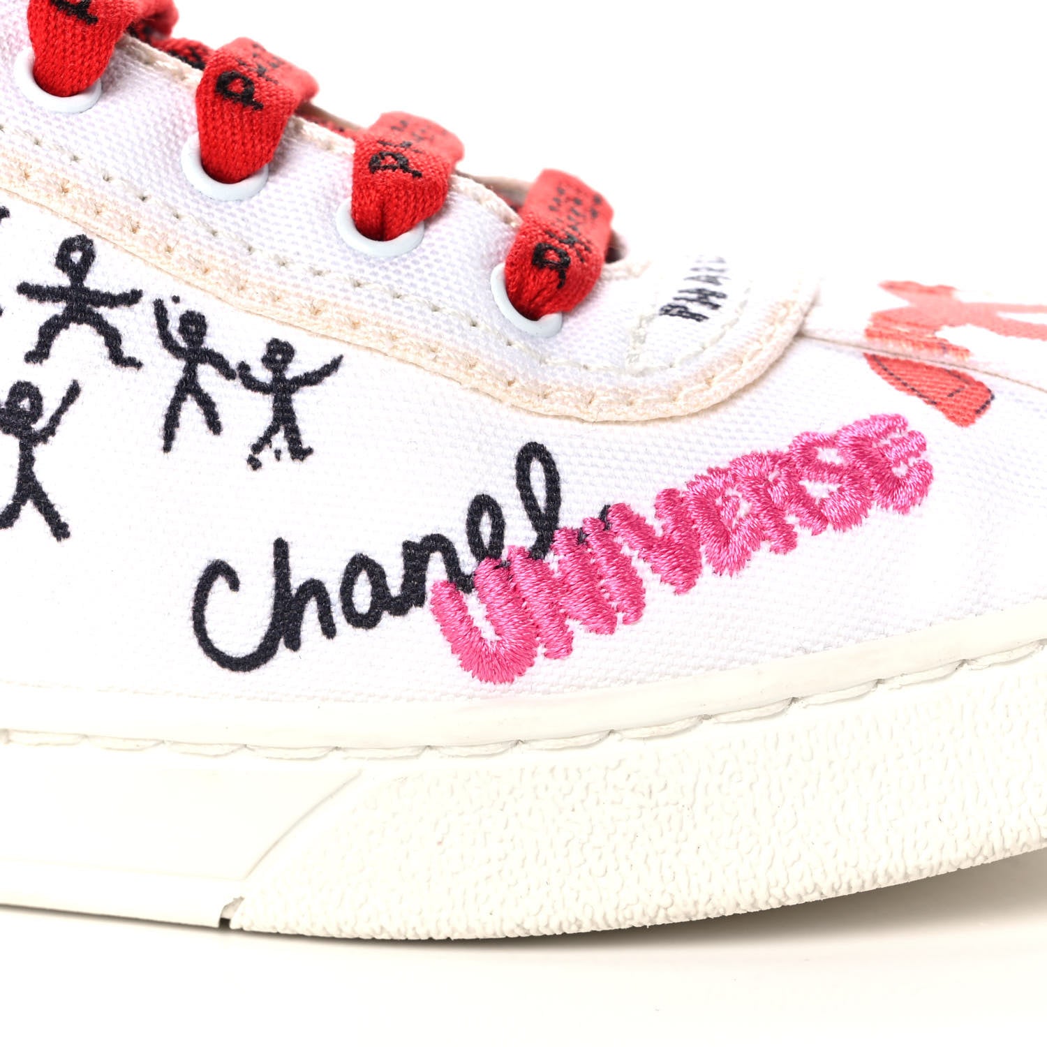 Chanel x Pharrell Williams Calfskin Womens Sneakers 38 White 10 of 11