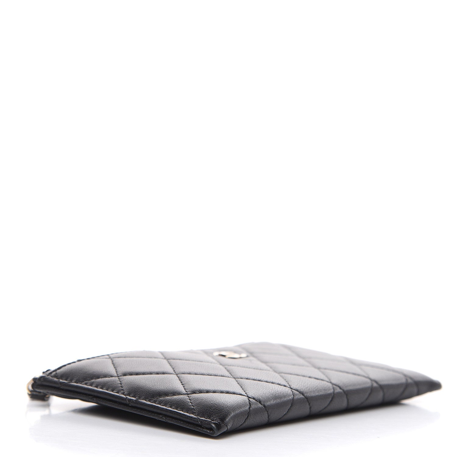 Chanel Lambskin Quilted Classic Zip Pouch Black 4 of 11