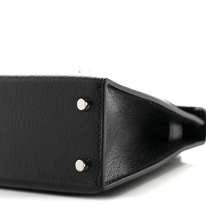 Hermes Chevre Chamkila Clou de Coeur Mini Kelly Sellier 20 Black 10 of 11