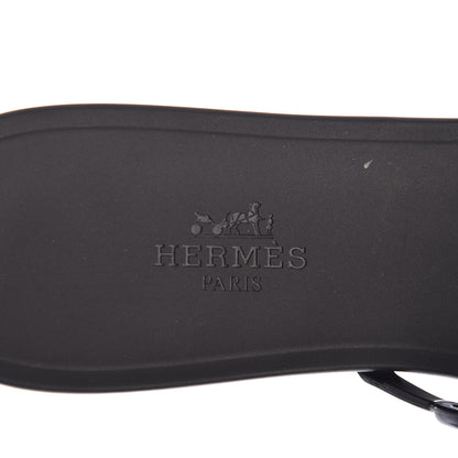 Hermes Rubber Chaine d'Ancre Rivage Sandals 38 Black 7 of 9