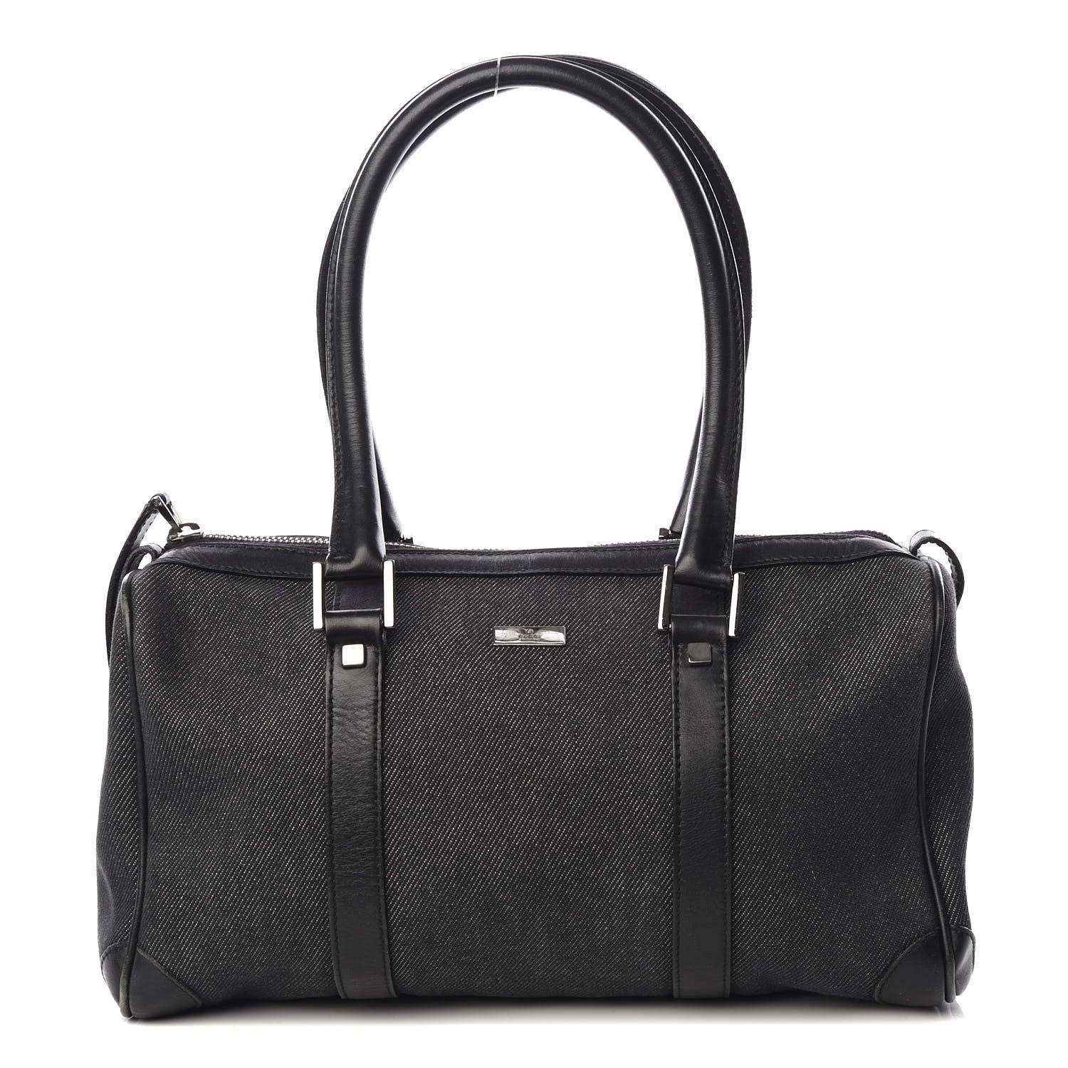 Gucci Denim Boston Bag Black 1 of 11
