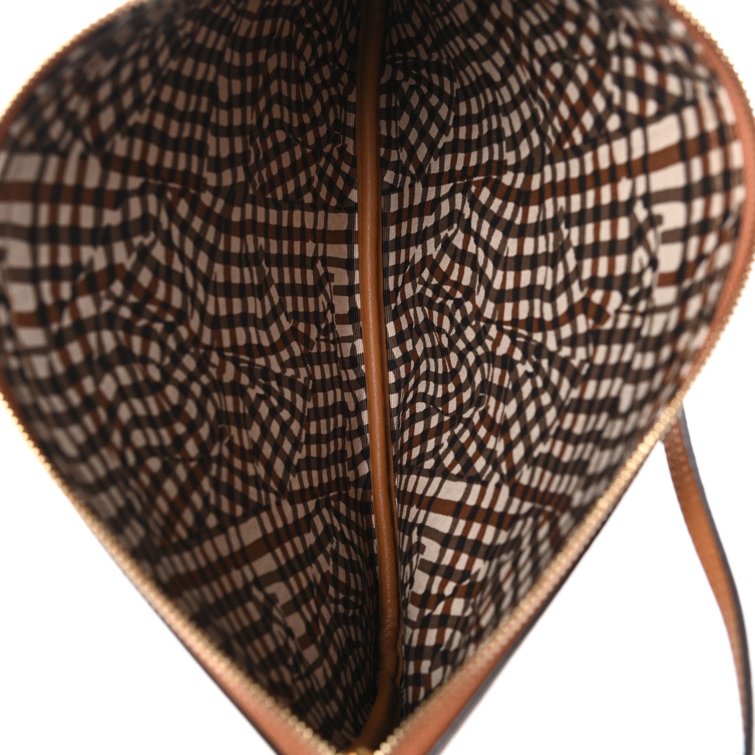 MCM Visetos Liz Shopper Tote Pouch Cognac 5 of 8