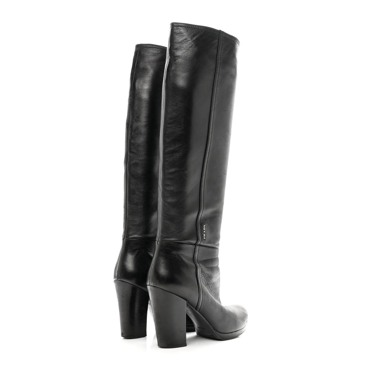 Calfskin Knee Boots 39 Black