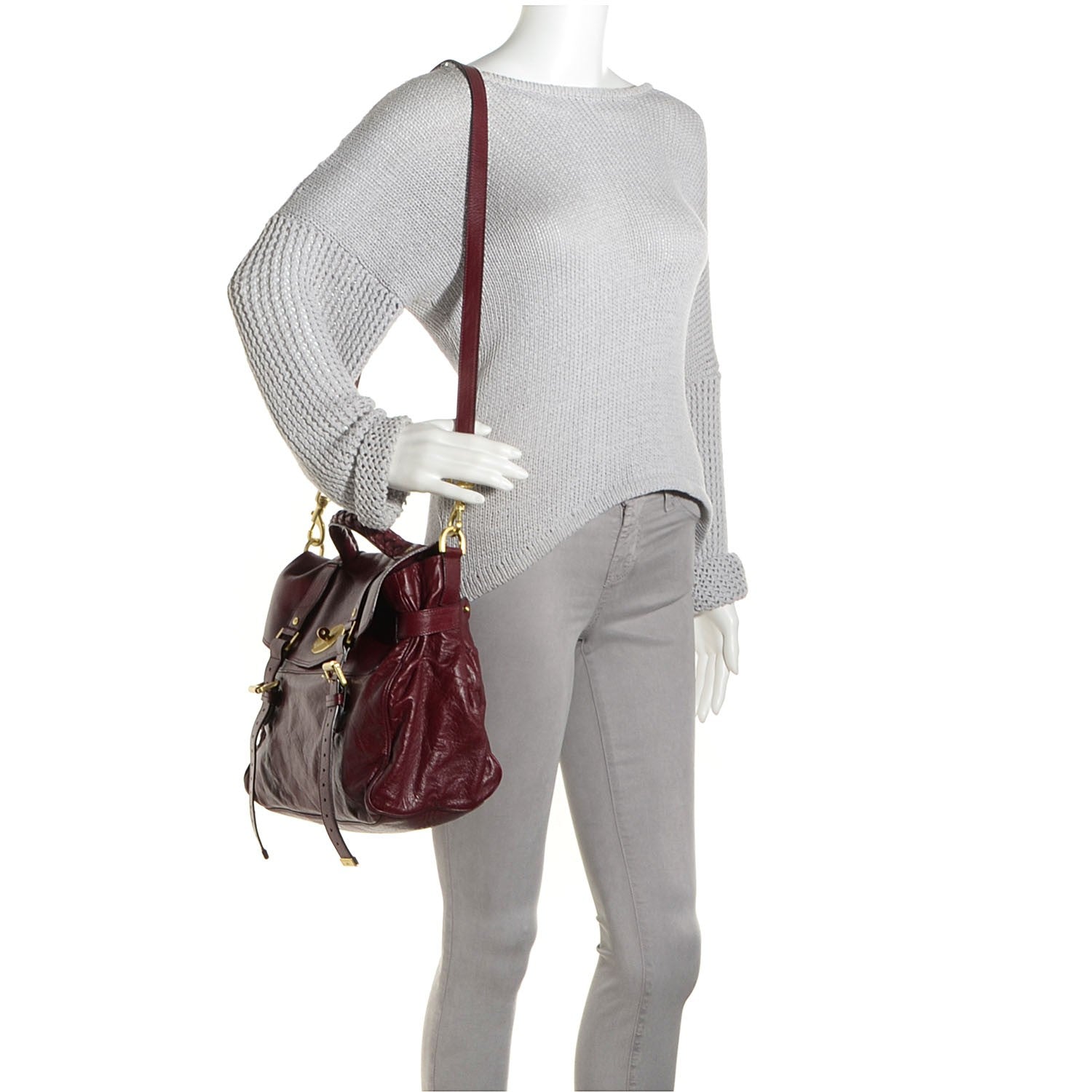 Mulberry Soft Buffalo Leather Oversized Alexa Conker 2 of 12