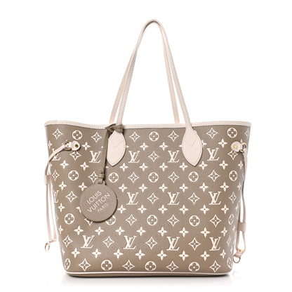 Louis Vuitton Empreinte Monogram Spring In The City Neverfull MM Kaki Beige Cream 1 of 9