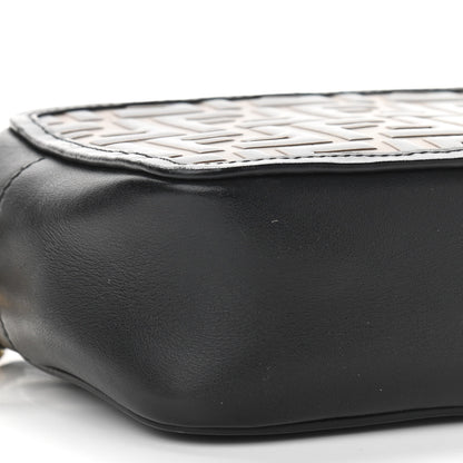 Fendi Vitello Century Bi-Color FF 1974 Embossed Mini Camera Case Maya Black 9 of 11
