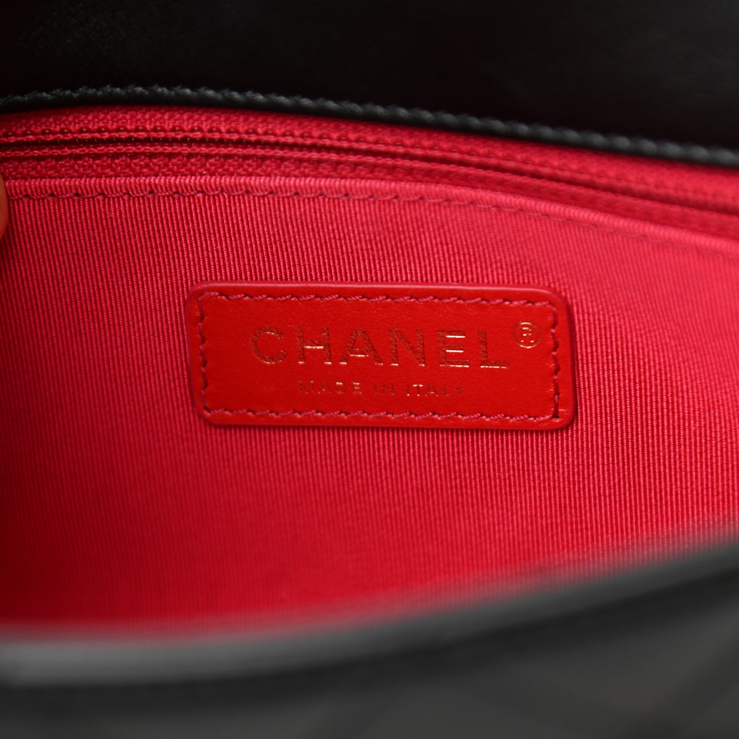 Calfskin Quilted Small Enchained Flap Black
