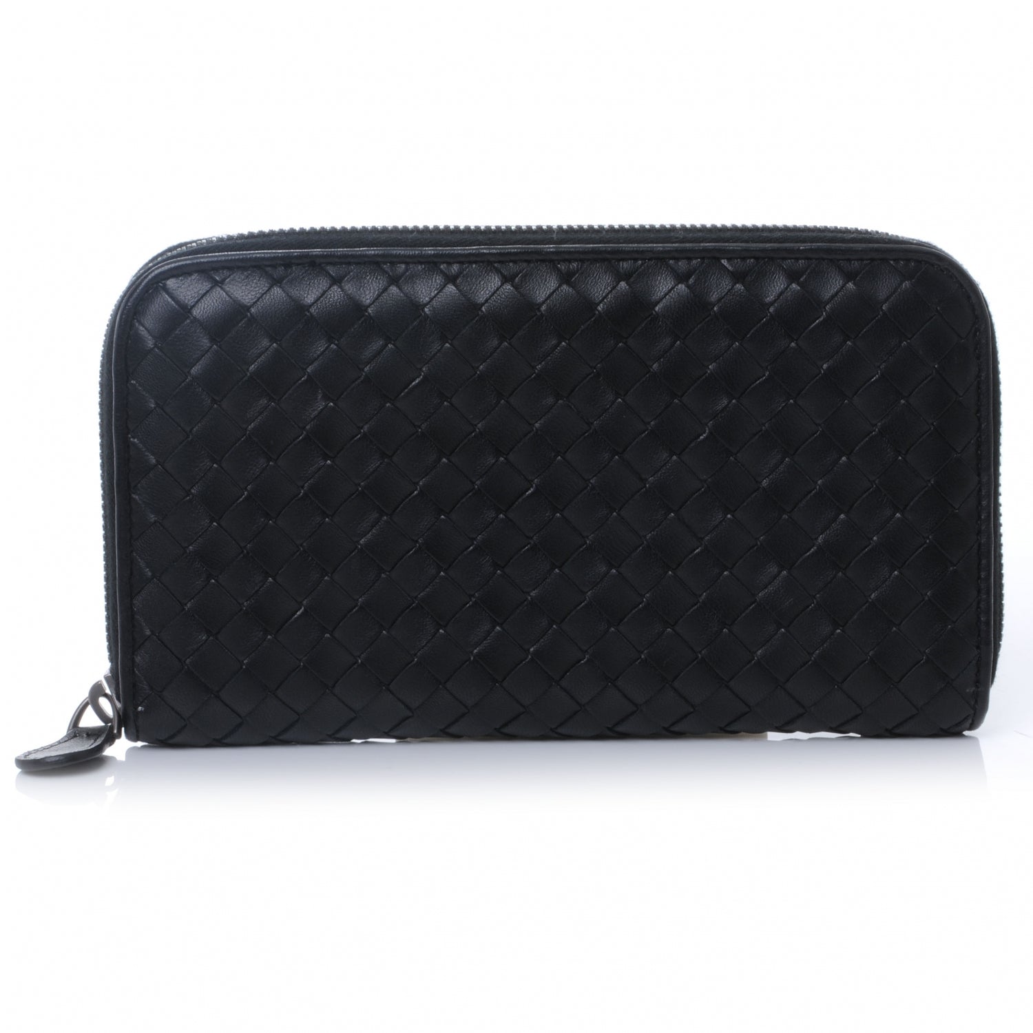 Bottega Veneta Nappa Intrecciato Zip Around Wallet Black 1 of 8