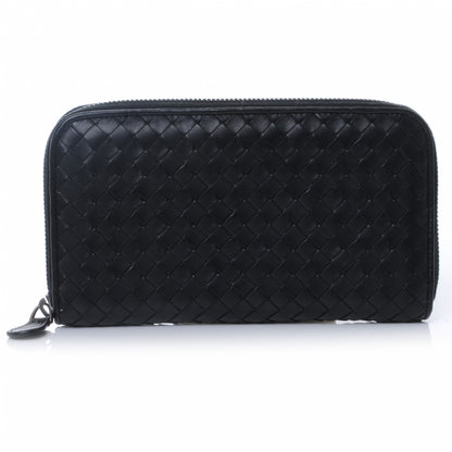 Bottega Veneta Nappa Intrecciato Zip Around Wallet Black 1 of 8