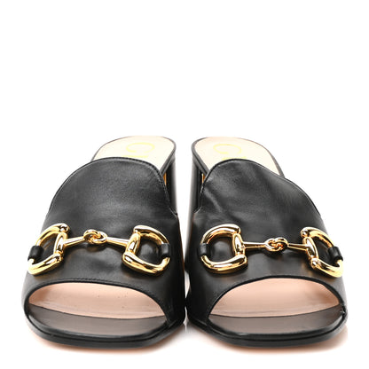 Gucci Nappa Horsebit 75mm Slide Sandals 41 Black 3 of 10