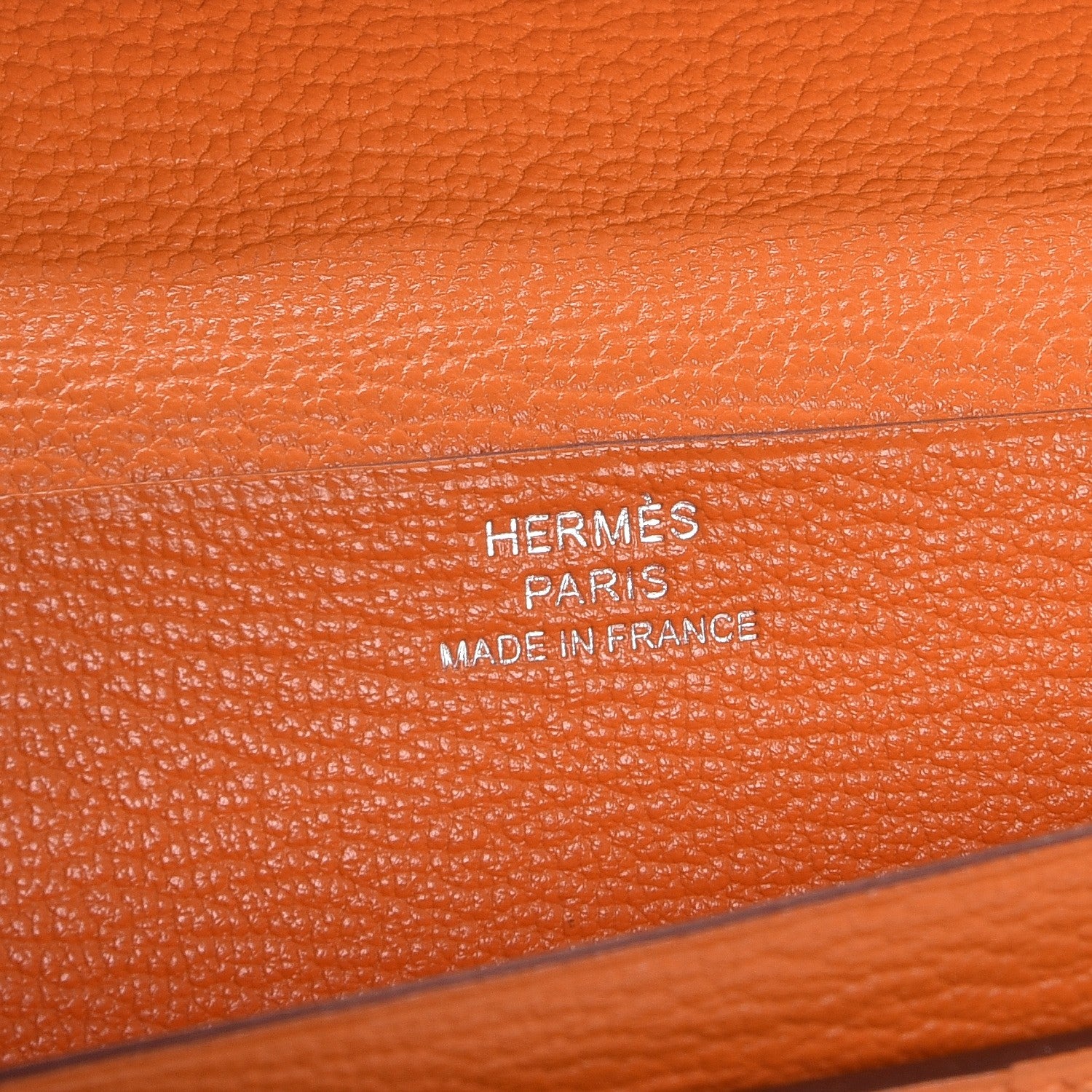 Hermes Chevre Mysore Bearn Wallet Orange 6 of 7