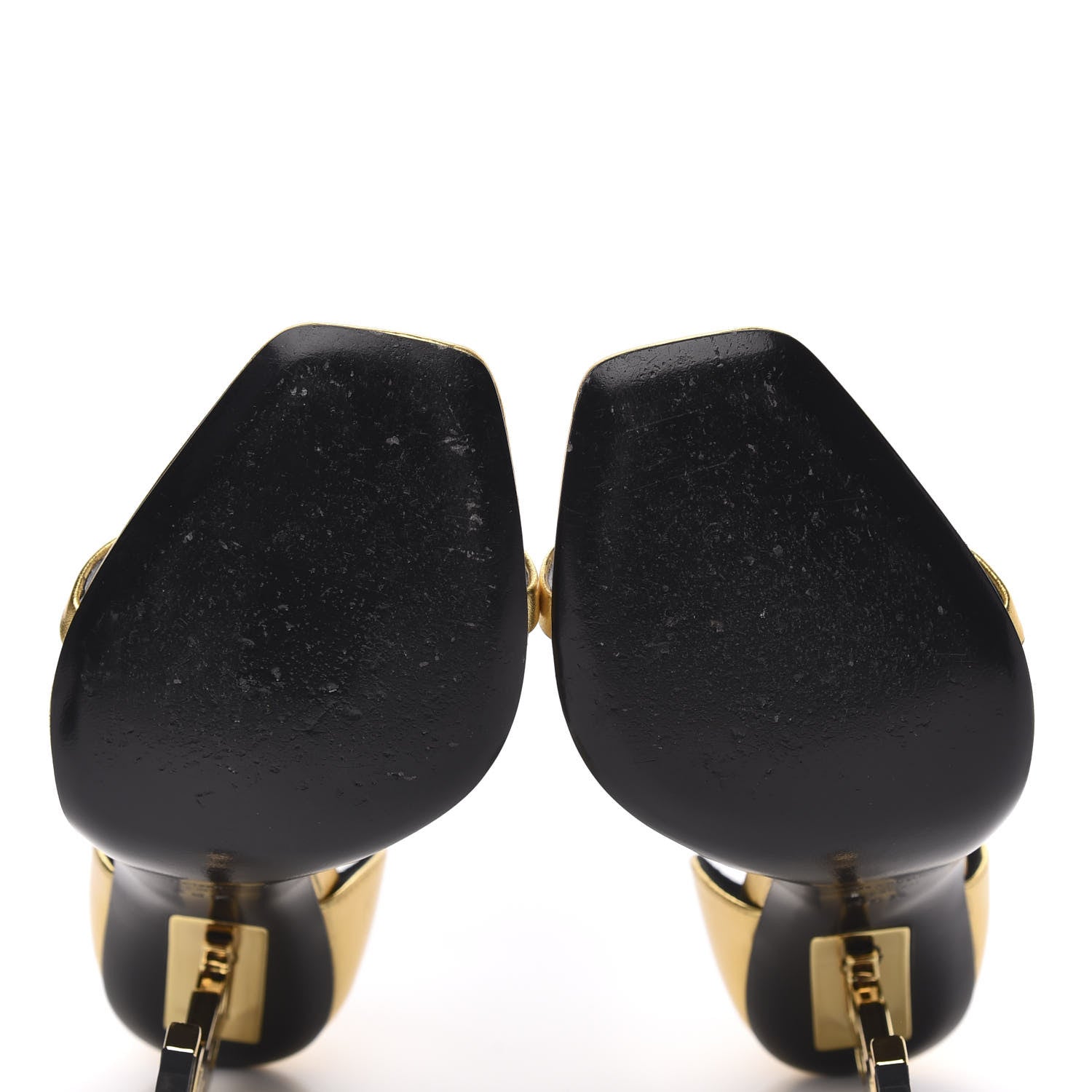 Saint Laurent Metallic Lambskin Opyum 110 Sandals 36.5 Oro 6 of 11