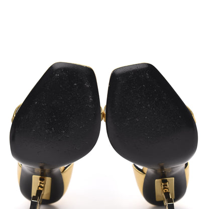 Saint Laurent Metallic Lambskin Opyum 110 Sandals 36.5 Oro 6 of 11