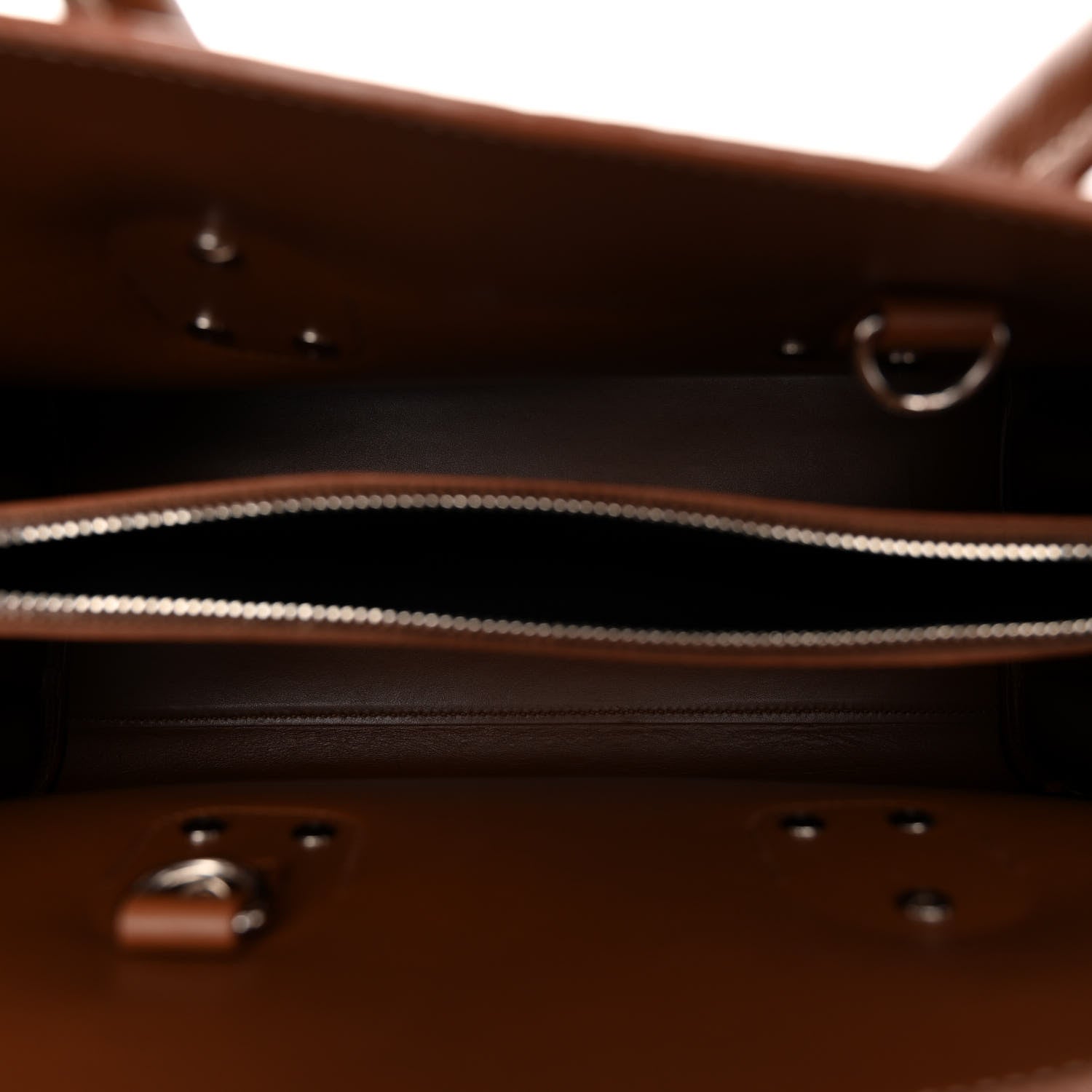 Saint Laurent Grained Calfskin Topstitch Small Sac De Jour Cognac 5 of 9
