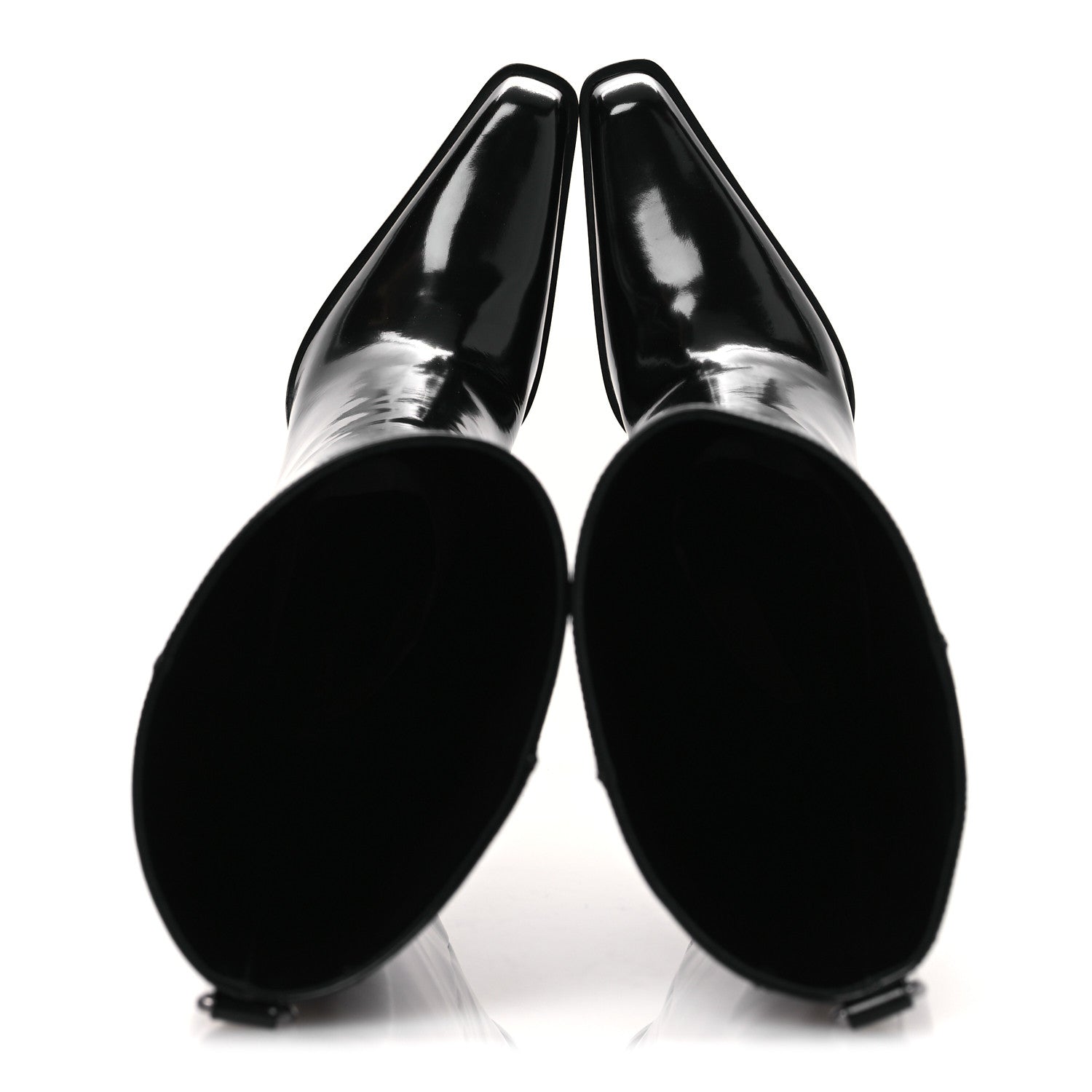 Saint Laurent Vitello Marilyn Nina 95 Knee High Boots 38.5 Black 2 of 11