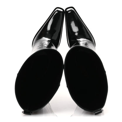 Saint Laurent Vitello Marilyn Nina 95 Knee High Boots 38.5 Black 2 of 11