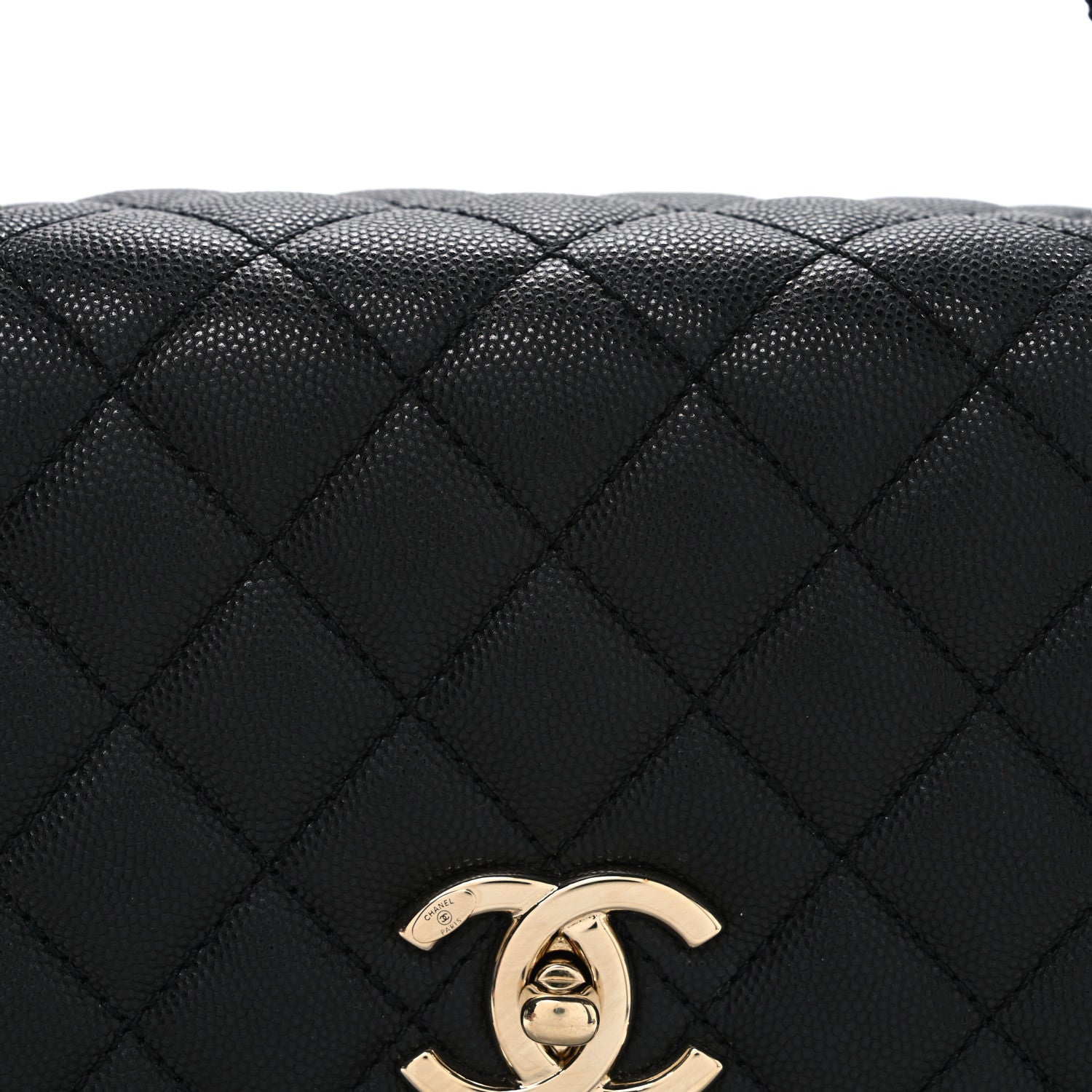 Chanel Caviar Quilted Small Coco Handle Flap Black 8 of 10