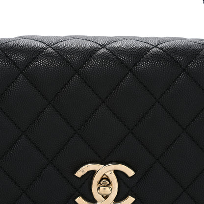 Chanel Caviar Quilted Small Coco Handle Flap Black 8 of 10