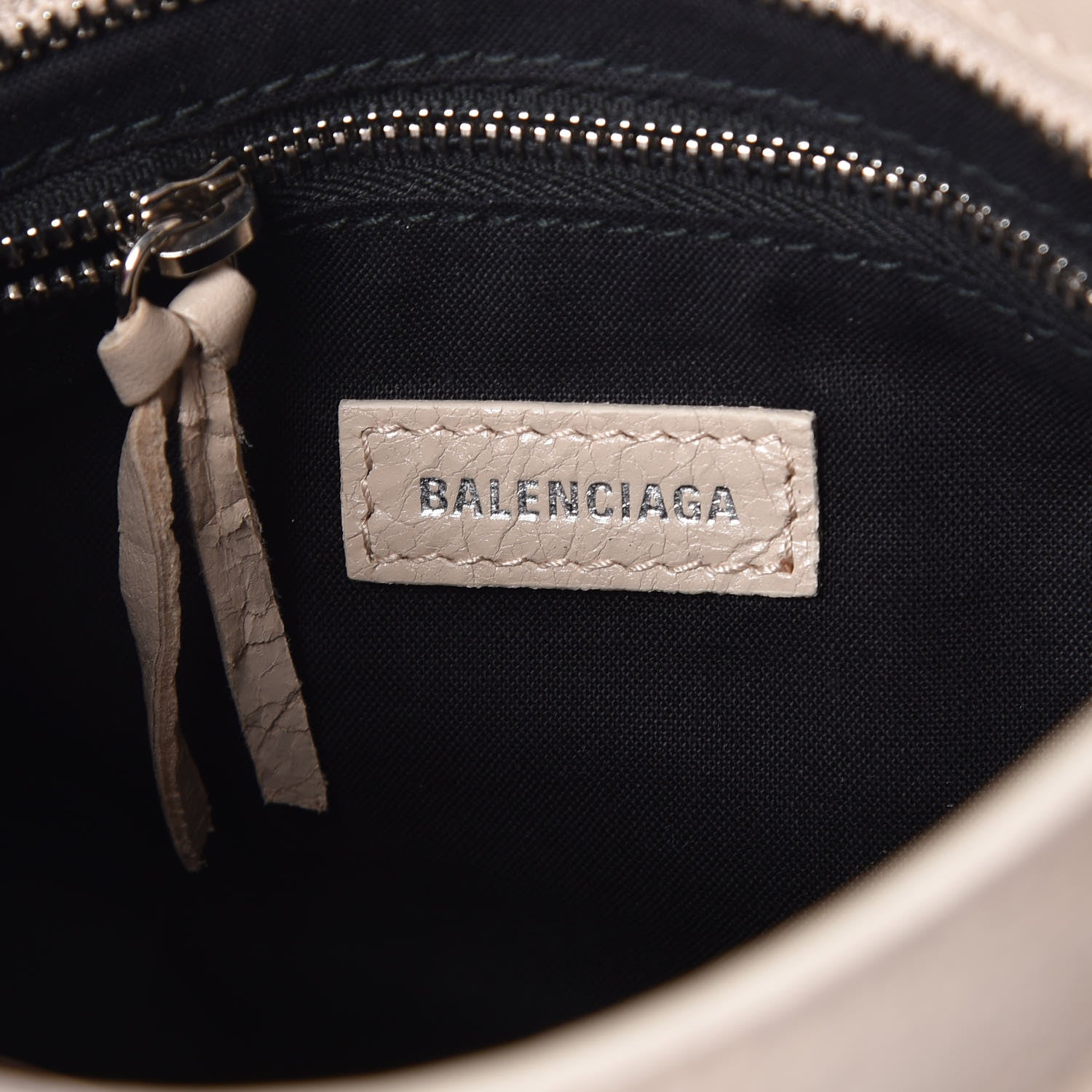 Balenciaga Agneau Classic Silver Hardware Mini City Logo Strap Beige Tapioca 6 of 9