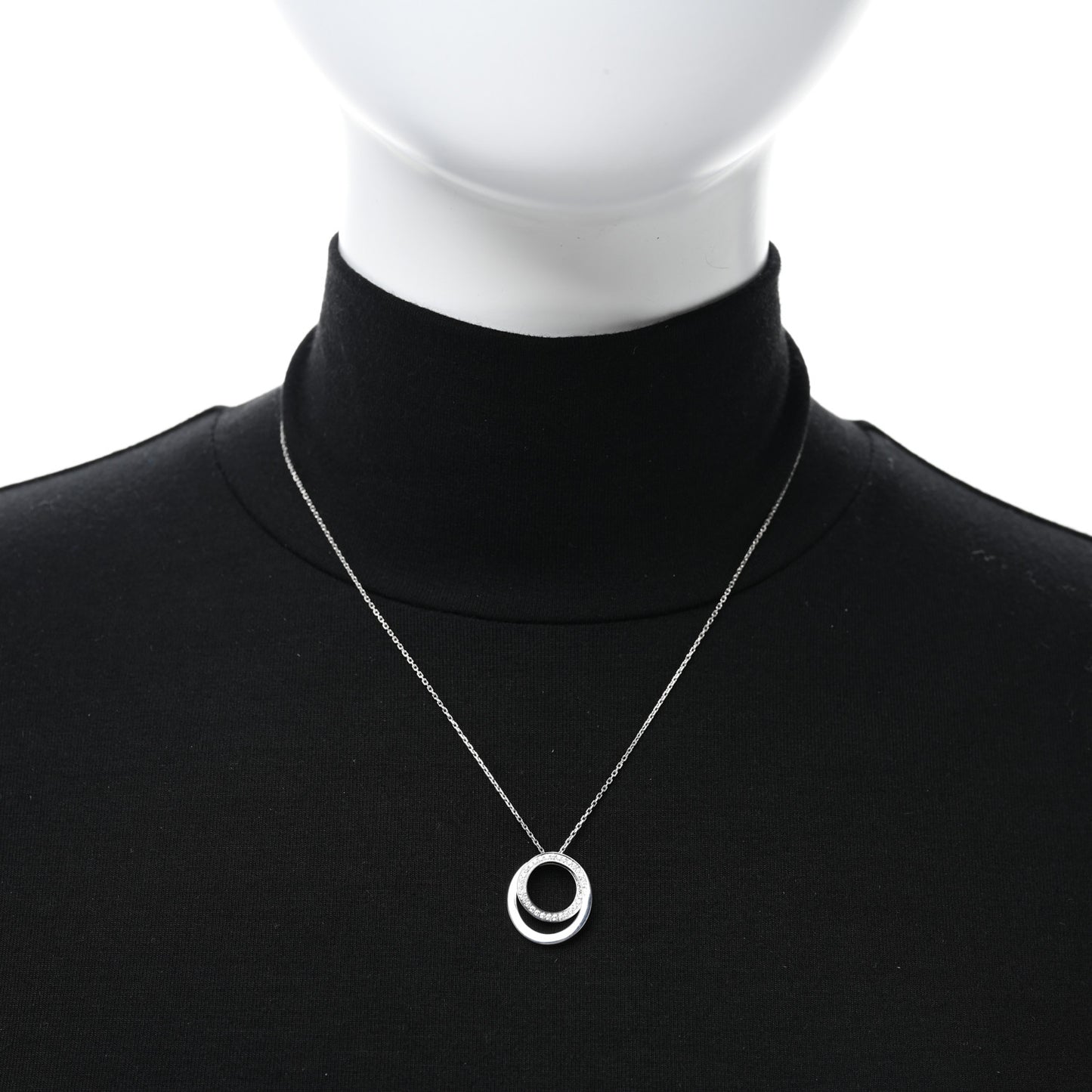 18K White Gold Diamond Etincelle De Cartier Pendant Necklace