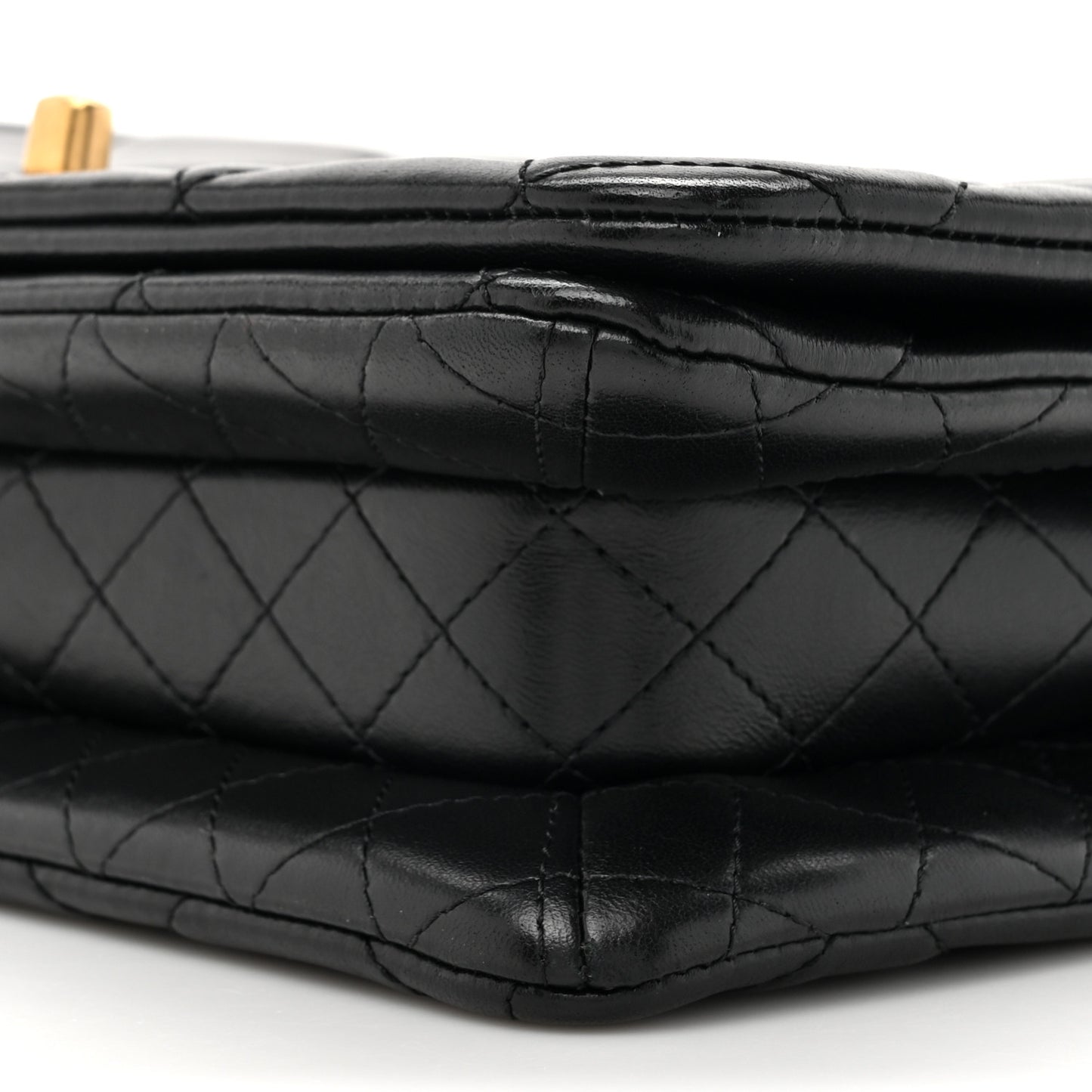 Lambskin Quilted On And On Small Chain Flap Black