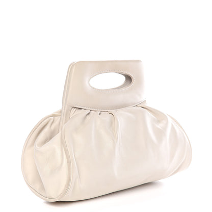 FASHIONPHILE CHANELLambskinChainEmbellishedFrameToteIvory 3 of 17